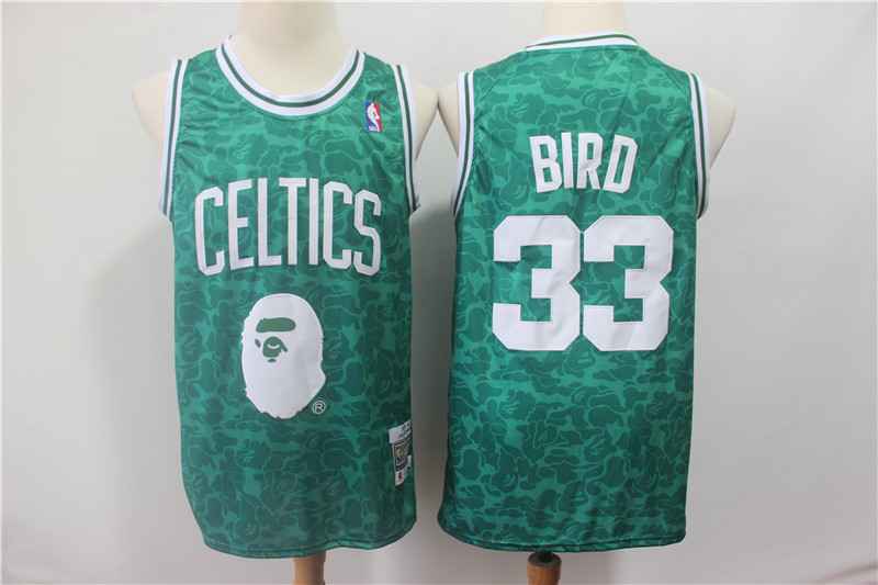 Men Boston Celtics 33 Bird Green Stitched NBA Jersey